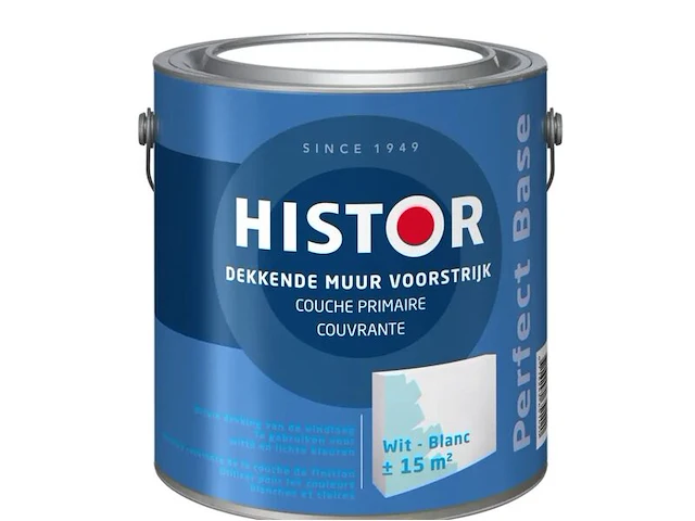 2x voorstrijk histor, perfect base, wit, 2,5 l - afbeelding 1 van  2