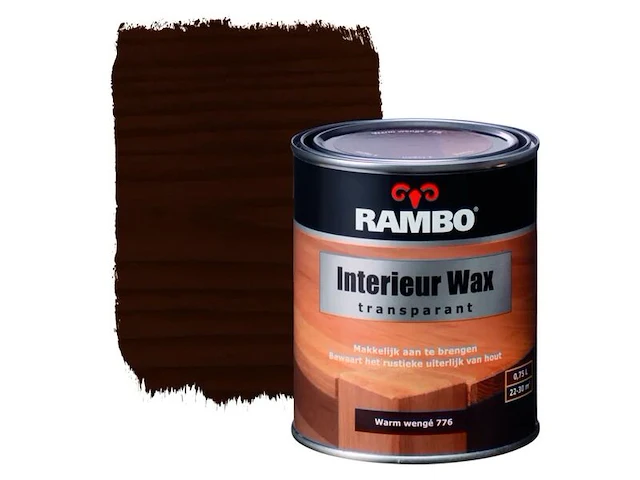 3x interieur wax rambo, warm wenge, transparant 750 ml - afbeelding 1 van  2