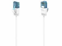 5x netwerkkabel 10 gbit/s u/utp 1,50 m hama, flexi-slim, cat-6a