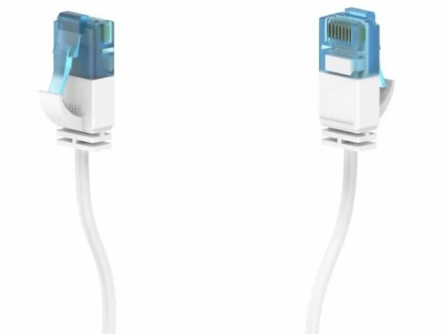 5x netwerkkabel 10 gbit/s u/utp 1,50 m hama, flexi-slim, cat-6a - afbeelding 2 van  2
