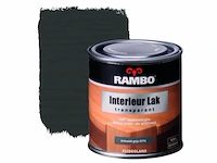 6x interieur lak zijdeglans rambo, antraciet grijs, transparant 250 ml