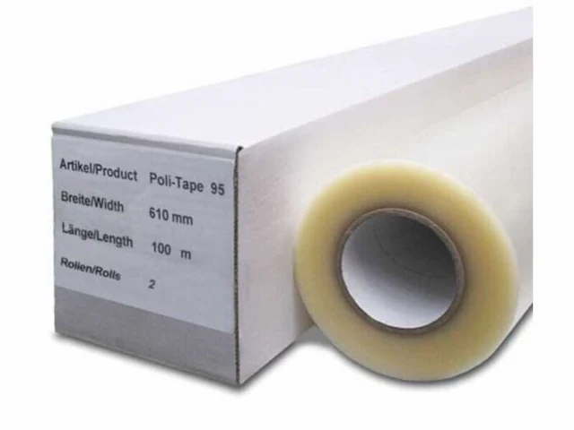 Applicatietape 15cm x 100m politape, pt-95, transparant - afbeelding 2 van  2