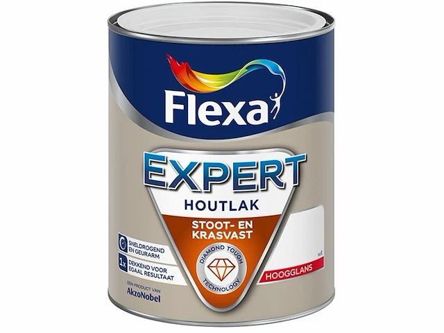 Ca. 10x lak hoogglans flexa, expert, zilvergrijs, 0.75 liter - afbeelding 1 van  3