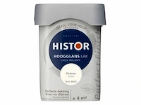 Ca. 10x lak hoogglans histor, perfect finish, katoen (9001), 0,25 liter