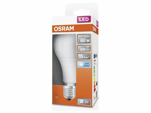 Ca. 10x led lampen osram, e27, koudwit - afbeelding 1 van  2