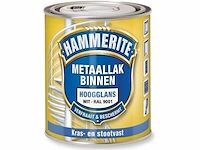 Ca. 10x metaallak binnen hoogglans hammerite, creme wit, 500 ml