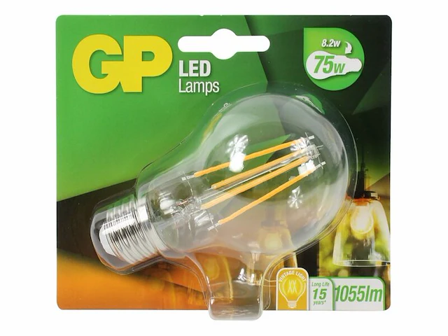 Ca. 12x led lamp gp lighting, klassiek fila, 8.2w e27 - afbeelding 1 van  2