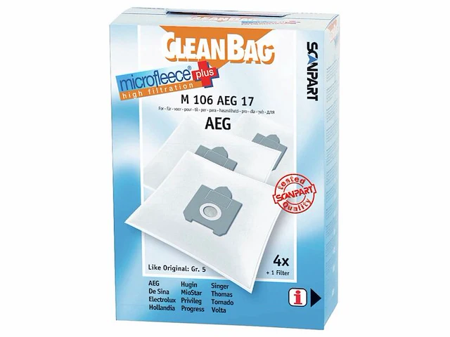 Ca. 16x stofzuigerzakken 4 stuks cleanbag, m106 aeg17 - afbeelding 1 van  2