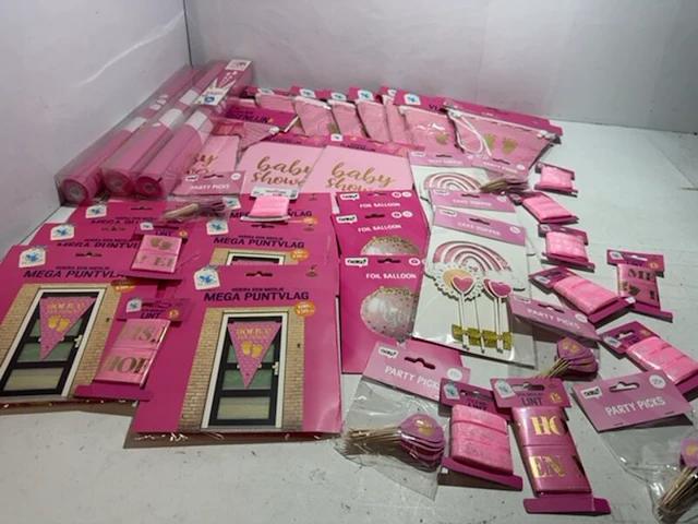 Ca. 45x baby shower meisje versiering - afbeelding 1 van  7