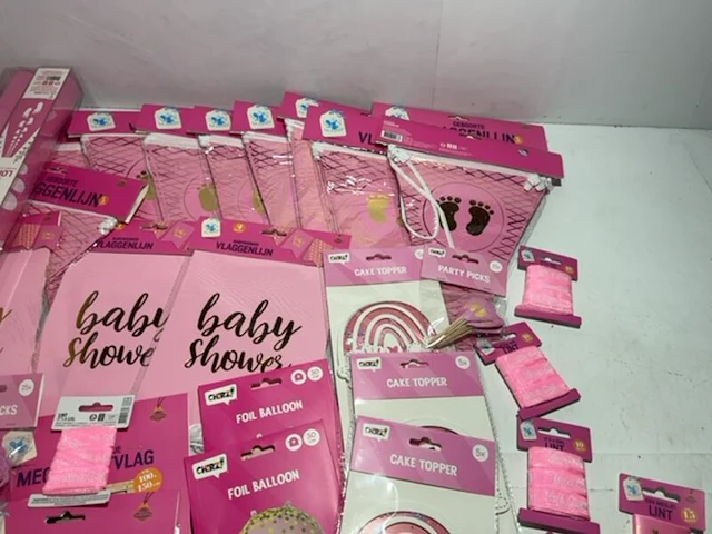 Ca. 45x baby shower meisje versiering - afbeelding 3 van  7