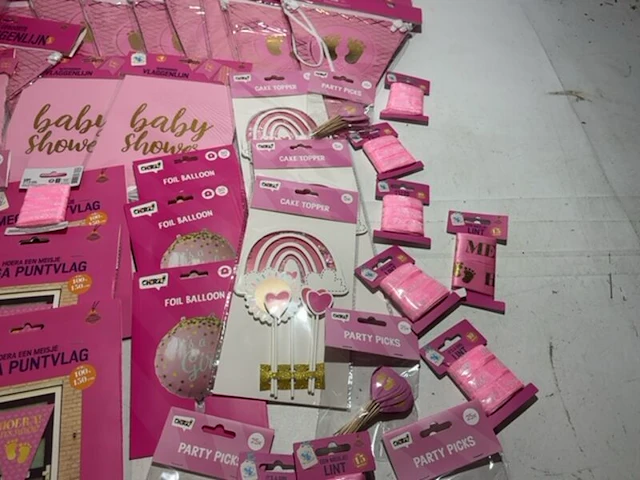 Ca. 45x baby shower meisje versiering - afbeelding 4 van  7