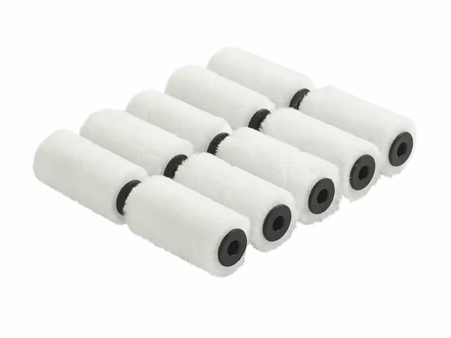 Ca. 50x lakroller vacht 5,5 cm kern voor gladde lak, wit - afbeelding 1 van  2