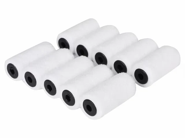 Ca. 50x lakroller vacht 5,5 cm kern voor gladde lak, wit - afbeelding 2 van  2