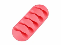 Ca. 600x kabelclip houder siliconen reckba, rood/roze
