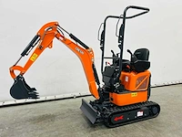 Graafmachines, opslagtenten, robotmaaiers, en reinigingsmachines