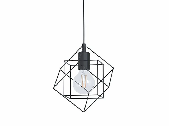 Hanglamp e27 staal 20,5 cm eglo, straiton, zwart - afbeelding 1 van  3