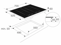 Inbouw inductiekookplaat, etna, kif572zt, zwart - afbeelding 3 van  3