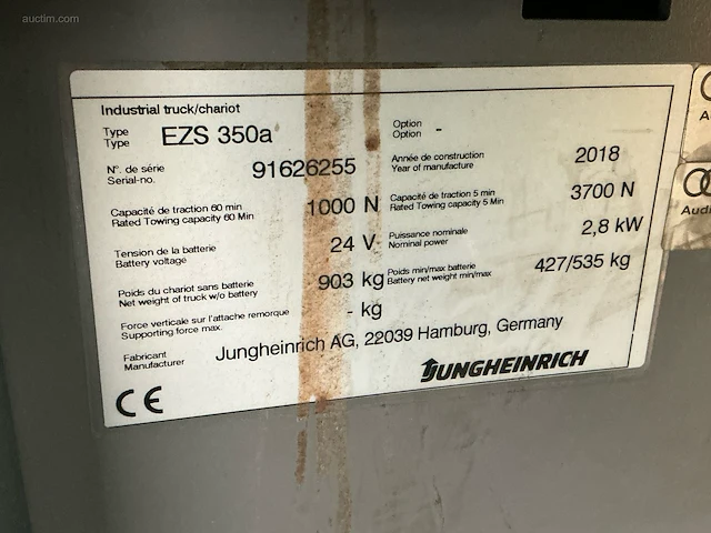 Jungheinrich ezs-350-a-ftf elektrische trekker - afbeelding 3 van  11
