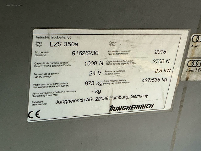 Jungheinrich ezs-350-a-ftf elektrische trekker - afbeelding 13 van  13
