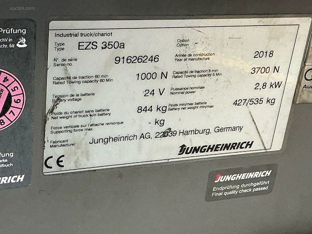 Jungheinrich ezs-350-a-ftf elektrische trekker - afbeelding 13 van  13