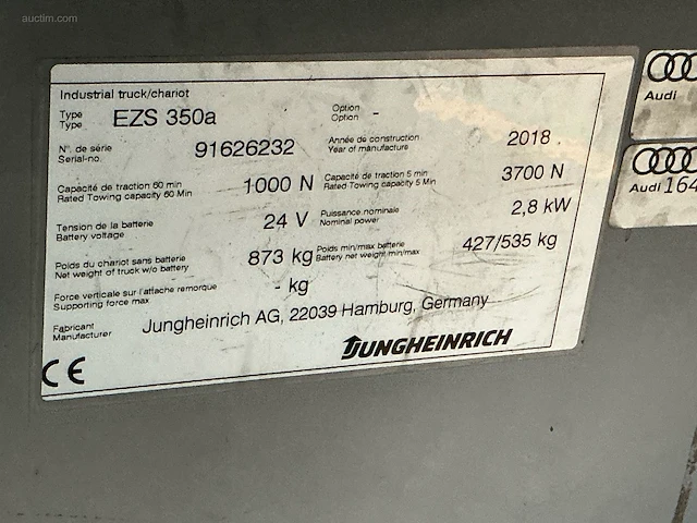 Jungheinrich ezs-350-a-ftf elektrische trekker - afbeelding 3 van  14