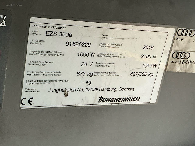 Jungheinrich ezs-350-a-ftf elektrische trekker - afbeelding 13 van  13