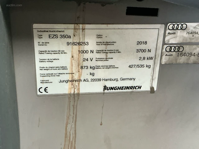 Jungheinrich ezs-350-a-ftf elektrische trekker - afbeelding 4 van  15