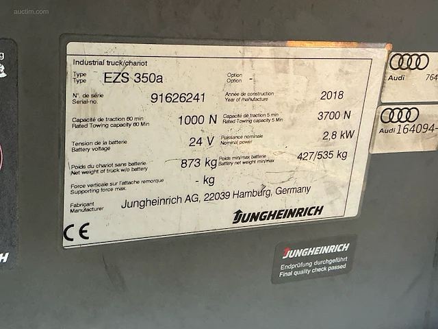 Jungheinrich ezs-350-a-ftf elektrische trekker - afbeelding 11 van  12