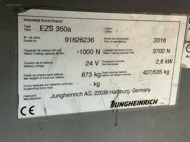 Jungheinrich ezs-350-a-ftf elektrische trekker - afbeelding 13 van  13