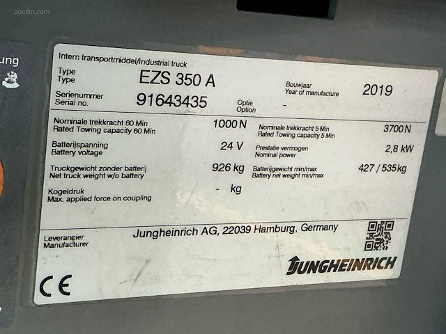 Jungheinrich ezs-350-a-ftf elektrische trekker - afbeelding 13 van  13