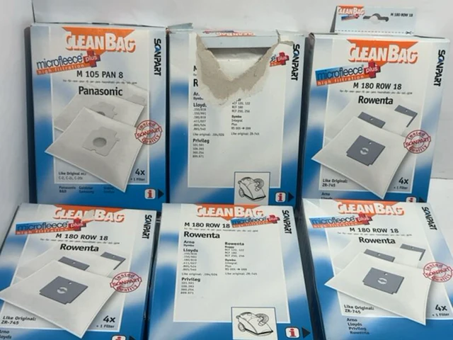 Partij stofzuigerzakken cleanbag, hoover, rowenta - afbeelding 2 van  5