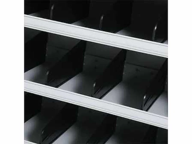 Povag vakkenkast 13 legborden 72 schotten 100x30x198cm zwart/antraciet - afbeelding 2 van  3