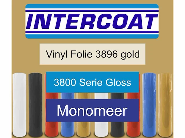 Snijfolie 50m x 61cm intercoat, 3800 serie gloss, 3896 gold - afbeelding 1 van  2