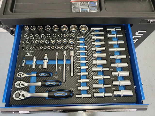 Ultra force equipment gereedschaps wagen 260 pcs en trolley 238 pcs - afbeelding 21 van  24