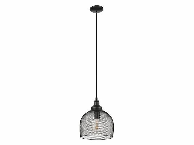 Vintage hanglamp eglo, straiton, zwart - afbeelding 1 van  3