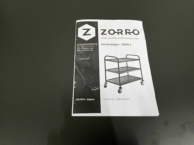 Zorro zwsb 3 serveerwagen - afbeelding 5 van  5